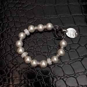 Henri Bendel silver beaded bracelet